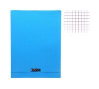 Clairefontaine Cahier piqué 8000 POLYPRO 24x32 cm 96 pages 90 g petits carreaux Bleu