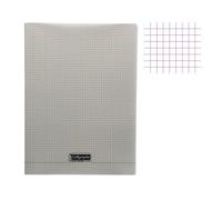 Cahier piqué 8000 POLYPRO 24x32 cm 96 pages petits carreaux 90 g - Gris