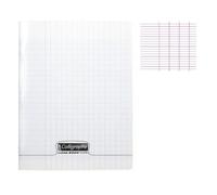 Calligraphe Cahier piqué POLYPRO 8000 – 17 x 22 cm, 192 pages grands carreaux, 90 g – Incolore