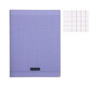 Calligraphe Cahier agrafé 18397C 24x32 cm grands carreaux 192 p. 90 g polypro trans. violet