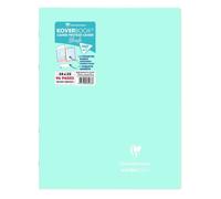 Cahier piqué - CLAIREFONTAINE - Koverbook Blush - Menthe et rose - 24 x 32 cm - 96 pages grands carreaux