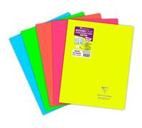 CLAIREFONTAINE Koverbook NEON piqué PP opaque 24x32cm 96p seyès coloris assortis