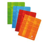 Cahier piqué Clairefontaine Metric 16,5 x 21cm assorti - grands carreaux - 96 pages