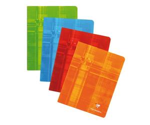 Cahier piqué Clairefontaine Metric 16,5 x 21cm assorti - grands carreaux - 96 pages