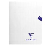Cahier piqué Clairefontaine Mimesys - 17 x 22 cm - grands carreaux - 96 pages - incolore