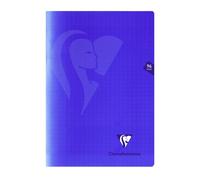 Cahier piqué Clairefontaine Mimesys - A4 21 x 29,7 cm - grands carreaux - 96 pages - bleu ciel