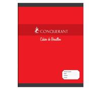 Cahier piqué Conquérant Sept 17 x 22 cm brouillon - grands carreaux - 48 pages