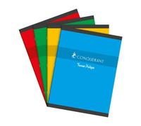 Cahier piqué Conquérant Sept Travaux Pratiques A4 + 24 x 32 cm - grands carreaux - blanc uni - 48 pages
