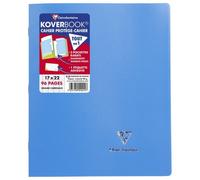 Cahier piqué Koverbook 17x22 cm 96 pages grands carreaux couverture polypropylène opaque 100% recy ssortis