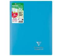 Cahier piqué Koverbook 24x32 cm 96 pages grands carreaux couverture polypropylène opaque 100% recy leu