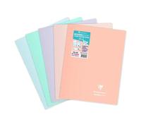 Cahier piqué Koverbook Blush 24x32cm 48 pages grands carreaux couverture polypropylène opaque bicolore - Assortis