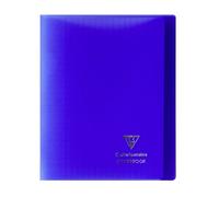 Cahier piqué Koverbook Clairefontaine - 17 x 22 cm - grands carreaux - 96 pages - bleu marine