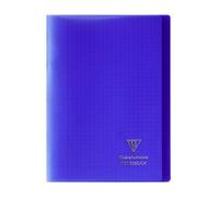 Cahier piqué Koverbook Clairefontaine - A4 21 x 29,7 cm - grands carreaux - 96 pages - bleu marine