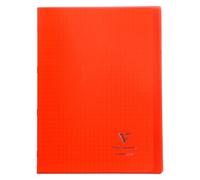 Cahier piqué Koverbook Clairefontaine - A4 21 x 29,7 cm - grands carreaux - 96 pages - rouge