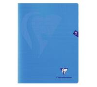 Cahier piqué Mimesys 24x32cm 48 pages petits carreaux couverture polypropylène - Bleu