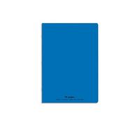 Cahier piqué conquérant classique couverture polypropylène rigide transparente 17x22cm 96 pages 90g séyès coloris bleu