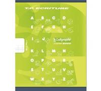 Cahier Travaux Pratiques Écriture piqué 8000 CARTE 17x22 cm 32 pages double ligne 4 mm + interligne verticale/uni 90 g - Vert anis