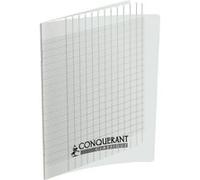 Oxford Cahier Conquerant – déficients visuels 17x22 Agrafé 96p 90g Seyès 2,5mm Polypro incolore
