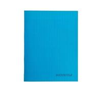 Cahier Piqures Grand Carreaux Polypropylène 17x22 48p 90g - Bleu