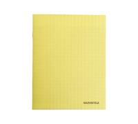 Cahier Piqures Grand Carreaux Polypropylene 17x22 48p 90g Jaune