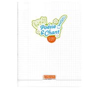 Cahier Poésie et Chant piqué 8000 POLYPRO 24x32 cm 48 pages grands carreaux + uni 90 g - Incolore