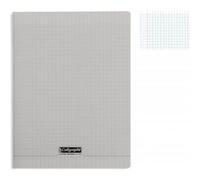 Cahier piqué 8000 POLYPRO 24x32 cm 96 pages grands carreaux 90 g - Gris