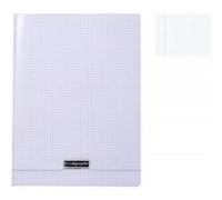 Cahier piqué 8000 POLYPRO 24x32 cm 96 pages petits carreaux 90 g - Incolore