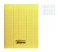 Cahier piqué 8000 POLYPRO 24x32 cm 96 pages grands carreaux 90 g - Jaune