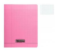 Cahier Polypro Rose CALLIGRAPHE 24x32 96p Grands Carreaux Séyès 90g Rose G