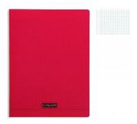 Calligraphe Cahier piqué 8000 POLYPRO 24x32 cm 48 pages grands carreaux 90 g Rouge