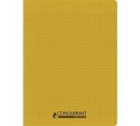 Cahier conquerant poplypropylene indechirable et lavable recycle 24x32 cm 96 pages seyes piqure 90g