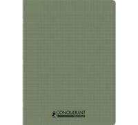 Cahier conquerant poplypropylene indechirable et lavable recycle 24x32 cm 96 pages seyes piqure 90g