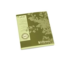 Cahier recyclé piqué Clairefontaine Forever - 17 x 22 cm - petits carreaux - 96 pages