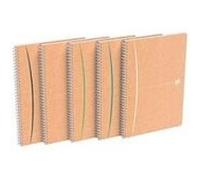 Oxford Cahier recyclé spirale Touareg – A4 21×29,7 cm – Petits carreaux – 100 pages