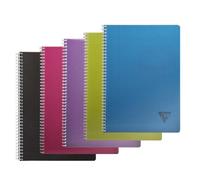 Cahier reliure intégrale Linicolor INTENSIVE A4 100 pages grands carreaux couverture plastique polypropyène rainuré Couleur aléatoire - Assortis