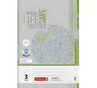 Cahier scolaire BRUNNEN A4 linéature 3 16 feuilles papier recyclé 104410301