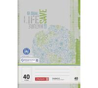Cahier scolaire BRUNNEN A4 linéature 40 16 feuilles papier recyclé