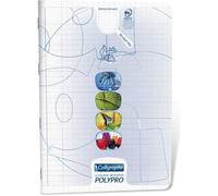 Cahier Travaux Pratiques piqué 8000 POLYPRO 17x22 cm 64 pages grand carreaux + uni 90 g - Incolore