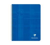 Cahier spirale 16,5 x 21 cm petits carreaux 120 pages + marge Clairefontaine