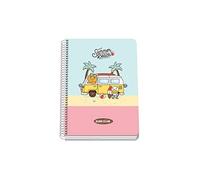 Cahier spirale A5 Couverture rigide 80 feuilles - Kakao Friends - Summer Beach
