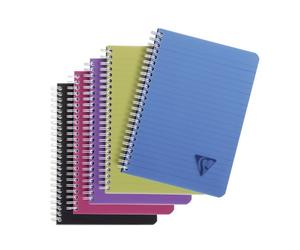 Cahier spirale Clairefontaine Linicolor A5 14,8 x 21 cm - blanc ligné - 180 pages