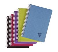 Cahier spirale Clairefontaine Linicolor A5 14,8 x 21 cm - petits carreaux - 180 pages