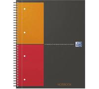 Cahier Spirale International A4+ 230x297, 160 Pages, Quadrillé 5x5, Couverture Grise, Pour École Et Bureau