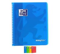 Cahier Spirale - OXFORD - EASYBOOK - 17x22cm - 160 pages - Grands carreaux - Coloris aléatoire