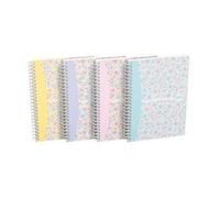 Cahier spirale Oxford Flowers - A5 14,8 x 21 cm - blanc ligné - 120 pages