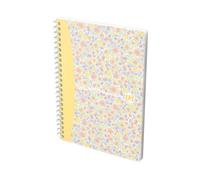 Cahier spirale Oxford Flowers - A5 14,8 x 21 cm - petits carreaux - 120 pages