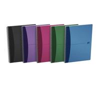 Cahier spirale Oxford Urban mix - A4 21 x 29,7 cm - petits carreaux - 100 pages - Lot de 5