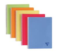 Cahier spirales Clairefontaine Linicolor - A4 21 x 29,7 cm - petits carreaux - 100 pages