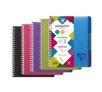 Cahier spirales Linicolor Evolutiv'book A5 16 x 21 cm perforé - petits carreaux - 180 pages