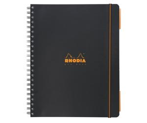 Cahier spirales probook Rhodiactive A4+ 23 x 30 cm - petits carreaux - 160 pages